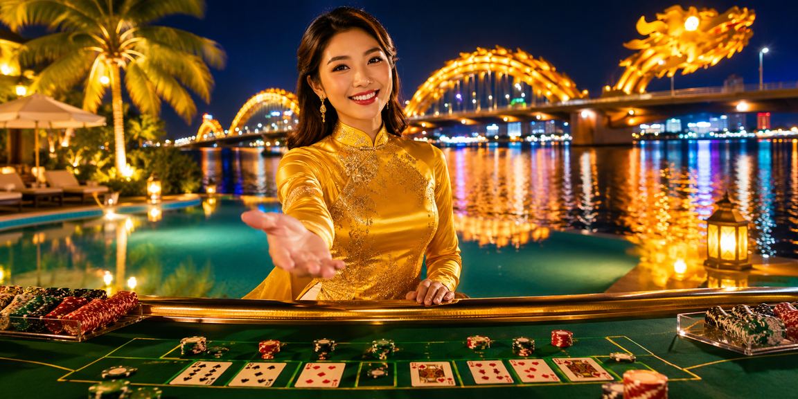 Khung cảnh Đà Nẵng minh họa người dùng đọc phân tích baccarat và live casino